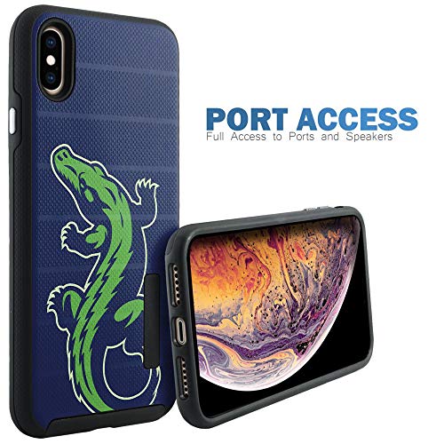 CasesOnDeck Case Compatible with [Apple iPhone X | iPhone Xs][Grip Tactical] iPhone Xs Hybrid Bump and Drop Protection Case Slim Fit Dual Layer Cover (Gator) - color: Gator