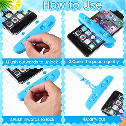 40 Pack Universal Clear Waterproof Phone Pouch, Colorful - color: Colorful