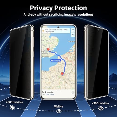 3+2 Pack Privacy Screen Protector And Camera Lens Protection for Galaxy S25 ultra 5G, Anti-Spy 9H Hardness Support Fingerprint Unlock Tempered Glass Screen Protector for Samsung Galaxy S25 ultra - size: Galaxy S25 ultra 6.9 Inch