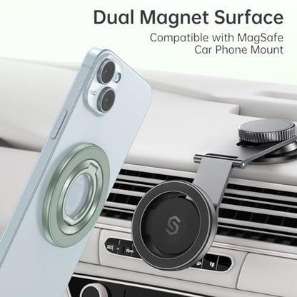 SYNCWIRE for MagSafe Phone Grip, Magnetic Phone Ring Holder - color: Light Green