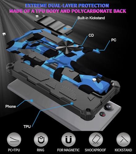 for Samsung Galaxy S26 Ultra Case Camo Phone Case, Blue - color: Blue, size: Samsung Galaxy S26 Ultra 5G
