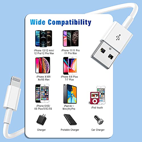 USB iPhone Fast Charging Cord 4Pack(6FT/6FT/6FT/6FT - size: 4Pack 6FT