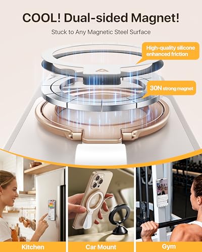 andobil [2026 Unrivaled Stability] Magnetic Phone Grip Holder for MagSafe - color: Rose Gold