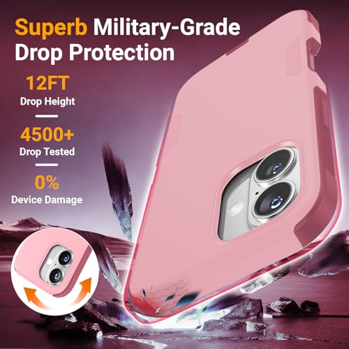 jaroco Magnetic for iPhone 16 Case Heavy Duty Rugged Dual-Layer Pink - color: Pink, size: iPhone 16