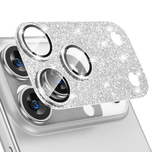 Tensea for iPhone 17 Pro Max Camera Lens Protector Bling - color: Silver Glitter, size: IPhone 17 Pro Max