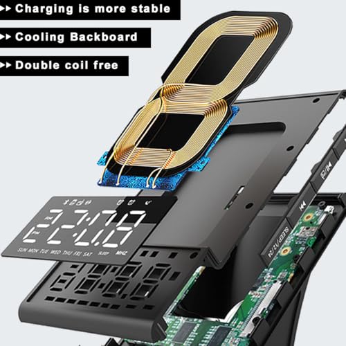 8-in-1 Wireless Charger, Alarm Clock, Bluetooth Speaker & FM Radio