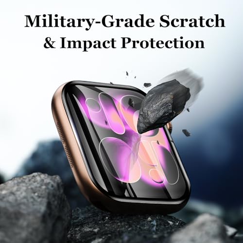 YMHML 2 Pack Tempered Glass Screen Protector for Apple Watch Series 11 Series 10 42mm, [Zero Bubble] 3D Full Coverage Film iWatch Accessories + PC Bumper - size: 42mm Series 11/10