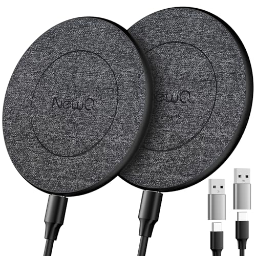 NewQ Wireless Charger, 15W Max Wireless Charging Pad for iPhone 17 16 15 14 13 12 11Mini/SE/Pro/Max/Plus, Samsung Galaxy S23/S22/S21/S20/S10/S9/S8/S7/Note20/10/9/8, Air Pods/Pro/Galaxy Buds/+, 2 Packs - size: 2 Pack without 20W Adapter