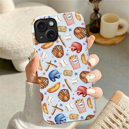 Case for iPhone 13 iPhone 14, Shockproof Hybrid Protective Phone Case, Dual-Layer Drop Protection Anti-Scratch, Baseball Fun - color: Baseball Fun, size: iPhone 13 / 14