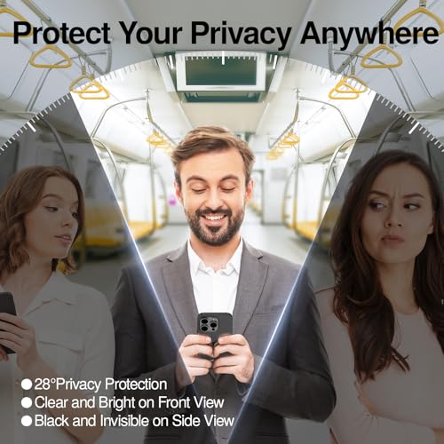 SMARTDEVIL 2 Pack Privacy Screen Protector for iPhone 13/13 Pro/14, [Anti-Spy] [Military-Grade Shatterproof] [9H Hardness] Tempered Glass, [Easy Installation] Bubble-Free & Case-Friendly, Dust-Free Box