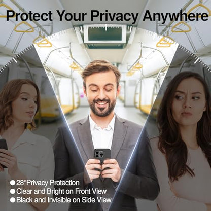 SMARTDEVIL 2 Pack Privacy Screen Protector for iPhone 13/13 Pro/14, [Anti-Spy] [Military-Grade Shatterproof] [9H Hardness] Tempered Glass, [Easy Installation] Bubble-Free & Case-Friendly, Dust-Free Box