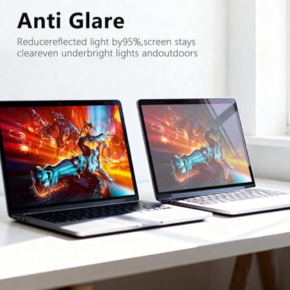 Magnetic Privacy Screen Protector Compatible with MacBook Air 13.6/13 Inch (2022-2025, M2, M3，M4), Hard Shell Case + Keyboard Cover + Screen Protector Crystal Clear Anti-Spy Anti Fingerprint - color: HH-13.6 CS