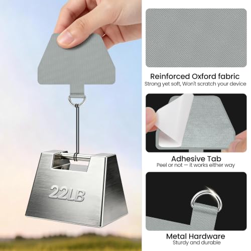COCASES Phone Tether Tab, Phone Lanyard Strap Tab, 4 Pack Grey - color: Grey X4