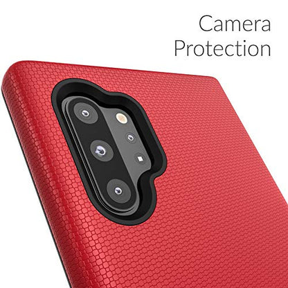 Crave for Galaxy Note 10 Plus Case, Shockproof Protection Dual Layer Case for Samsung Galaxy Note 10 Plus (6.8 inch) - Red - color: Red