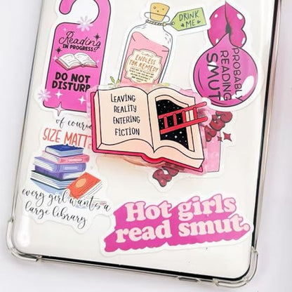 Unique Book Design, Expandable Collapsible Grip, for with Kindle E-Readers, iPhones and Smartphones,Rotating Folding Elastic Base, A Gift for Book Lover - color: Unique Book Design
