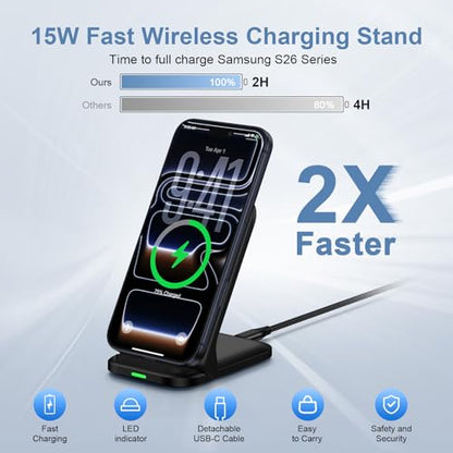 Samsung Wireless Fast Charging Station Foldable Desk Phone Charger Stand