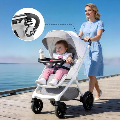 4 in 1 Universal Stroller Tray with Cup Holder, Baby Stroller Attachment - color: Multi