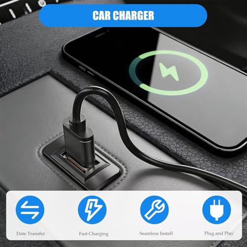 Improved Universal USB Dash Socket for Toyota - 34x23mm Flush Mount with 9.84" Extension Cord