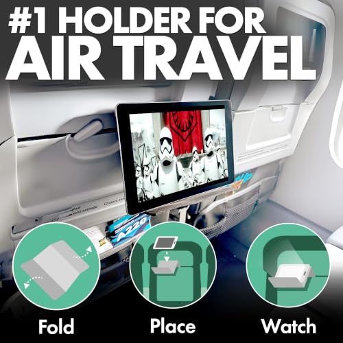 Flight Flap Airplane Phone Holder, Flexible Airplane Tablet Holder Travel - color: Black, size: XL