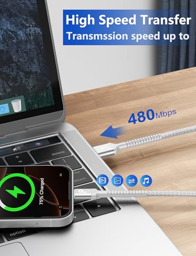USB A to USB C Cable Fast Charging [2 Pack, 6FT] USB to USB C Charger Cable - color: Silver, size: 6FT, style: USB A to USB C