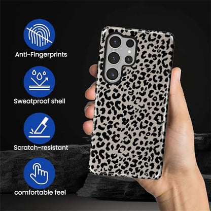 Case Compatible with Samsung Galaxy S25 Ultra, Hybrid 2-Layer Hard Shell Protection Case, Shockproof Protective Tough Phone Cover, Animal Leopard Print - color: Animal Leopard Print, size: Samsung Galaxy S25 Ultra