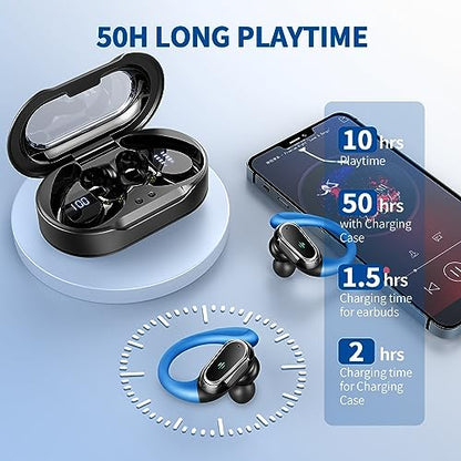 Wireless Earbuds, 2026 Bluetooth 5.4 Headphones, ENC Noise Canceling Mic - color: comb blue