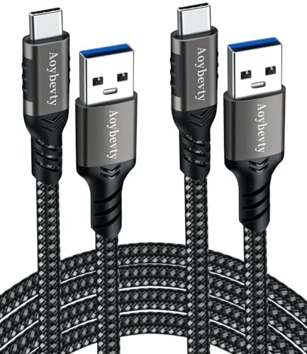 USB A to USB C Cable [2 Pack 6.6ft], USB 3.1/3.2 Cable - color: Grey, size: 6.6FT+6.6FT