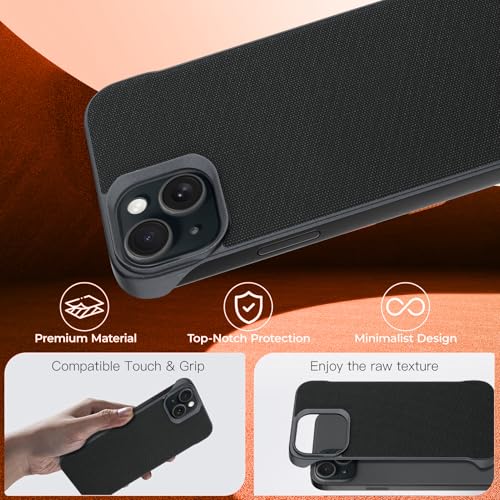 Phone Case Crafted for iPhone 15,Black - color: Black, size: iPhone 15