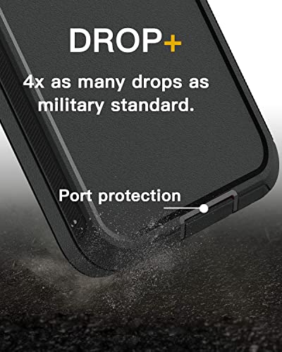 AICase for Galaxy A13 5G Case, Heavy Duty Drop Protection Full Body Rugged Shockproof/Dust Proof Military Protective Tough Durable Phone Cover for Samsung Galaxy A13 5G (Black/Belt Clip) - color: Black with Belt Clip