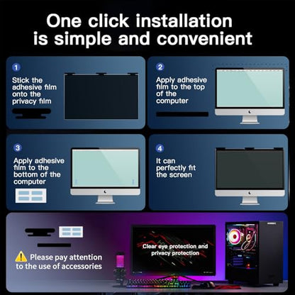 2 Pack Magnetic Hanging Computer Privacy Screen for 24 ''16:9 Aspect Ratio - color: 2 Pack Magnetic Hanging 24 Inch for 16:9