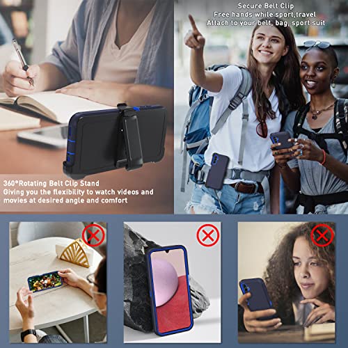 for Samsung Galaxy A14 5G case,A14 5G Heavy Duty case,[Military Grade Protective ][Shockproof] [Dropproof] [Dust-Proof], ONLY Fit Galaxy A14 5G Phone (Dark Blue) - color: Dark Blue