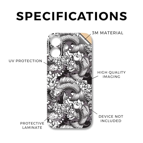 Phone Skin Compatible with Apple iPhone 17 - Angry Koi - Premium 3M Vinyl Protective Wrap Decal Cover - Easy to Apply | Crafted in The USA by MightySkins - color: Angry Koi, size: iPhone 17 (Full Wrap), style: Matte Finish