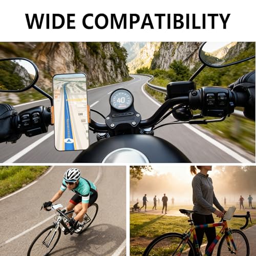 Bike Handlebar Mounts for 4.5-7.6 Phones (Gold) - color: Gold