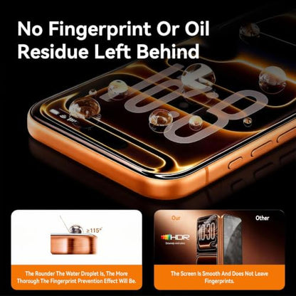 4-Pack for iPhone 16 Pro Screen Protector[6.3 Inch] with Mounting Frame,9h Tempered Glass, HD Clear, Scratch Resistant Case Friendly Ultra Resistant - size: iPhone 16 Pro
