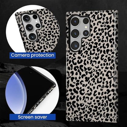 Case Compatible with Samsung Galaxy S23 Ultra, Hybrid 2-Layer Hard Shell Protection Case, Shockproof Protective Tough Phone Cover, Animal Leopard Print - color: Animal Leopard Print, size: Samsung Galaxy S23 Ultra
