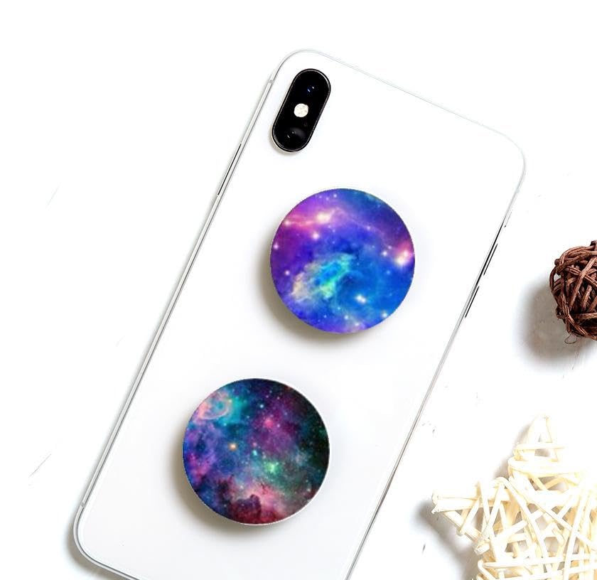 4 Pack Cellphone Stand,Cell Phone Finger Foldable Holder Starry Sky Pattern Grip for Smartphones and Tablets