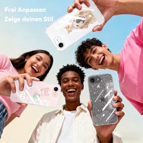 YINLAI for iPhone 17e, 16e Case 6.1-Inch- Clear Glitter - color: Clear Glitter, size: iPhone 17e/16e 6.1"