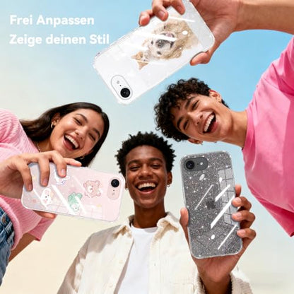YINLAI for iPhone 17e, 16e Case 6.1-Inch- Clear Glitter - color: Clear Glitter, size: iPhone 17e/16e 6.1"