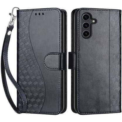 Wallet Case for Samsung Galaxy S24 Plus 6.7 inch, Black | Women Flip Folio Cover, Embossed PU Leather, Stand, Credit Card Holders Slots, Wrist Strap - color: 3