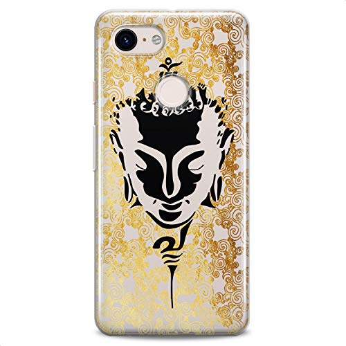 TPU Case Compatible for Google Pixel 9 8 Pro 7a 6a 5a XL 4a 5G 2 XL 3 XL 3a Buddha Face Cute Inspirational Clear Black Design Harmony Flexible Silicone Slim fit Mantra Soft Aesthetic Print - color: Buddha Face