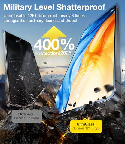 UltraGlass TOP 9H+ Armor for Samsung Galaxy S25+ Plus Screen Protector | NO.1 Military Grade Shatterproof, Screen Protector S25 Plus/ S25+ Tempered Glass, Longest Durable, Auto Install, 2 Pack - size: S25 Plus/S25+