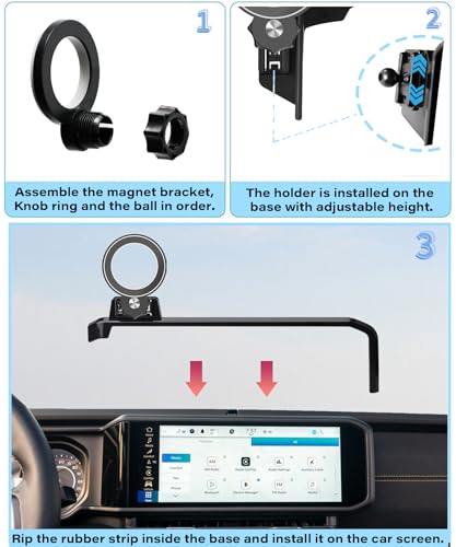 Car Phone Holder for Jeep Wrangler/4xe/Gladiator 2024 2025 2026 Accessories - size: for Wrangler/4xe/Gladiator 2024-2026(12.3" screen)