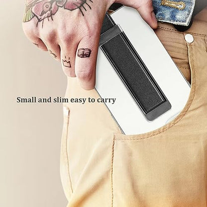Phone Grip，Love Handle Phone Grip，Phone Grips for Back of Phone，Phone Finger Holder，Phone Accessories Grip，Phone Kickstand，Phone Loop Strap with Most Smartphones (Black) - color: Black