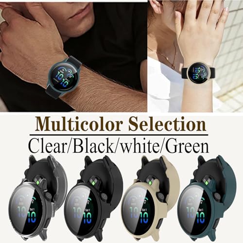 [4-Pack vivoactive 6 Screen Protector Case Compatible with Garmin vívoactive® 6 Smart Watch, Ultra-Thin Scratch Resistant Cover with Tempered Glass for Women Men