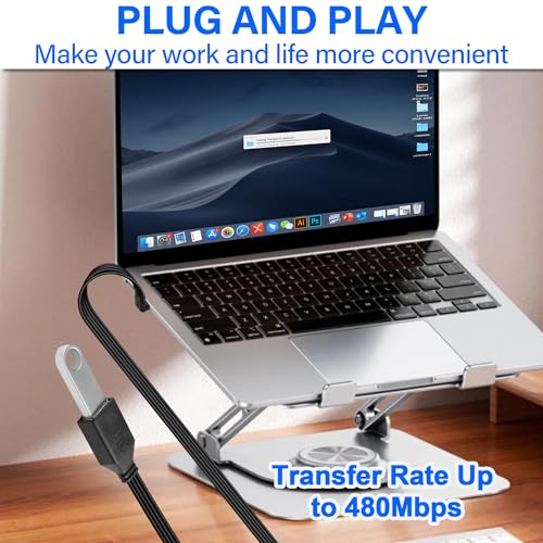 90 Degree Right Angle USB C2.0 Cable Type C to USB Female OTG Adapter Cable USB Type C Flat Short Cable,Universal Tablet, USB Flash Drive Laptop 11.8in/30CM (Up/Down Angle)