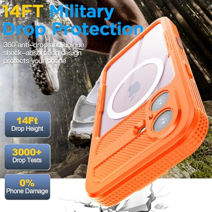 AICase Waterproof Case for iPhone 17 with MagSafe Clear Water Proof Snowproof/Dustproof/Shockproof,IP68 Certified 360 Full Body Protection Fully Sealed Underwater Cover for iPhone 17_95 - size: iphone 17