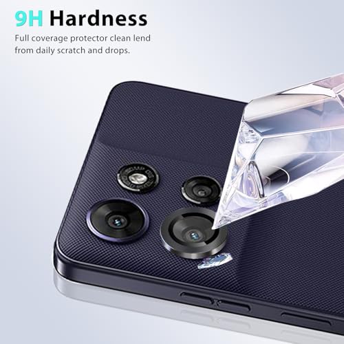 Zeking (2 Set) Camera Lens Protector Compatible with Motorola Moto G Power (2026), Scratch-Resistant HD Clarity Ultra-Thin 9H Tempered Glass with Aluminum Edging, Individual Metal Lens Cover (Black) - color: Black