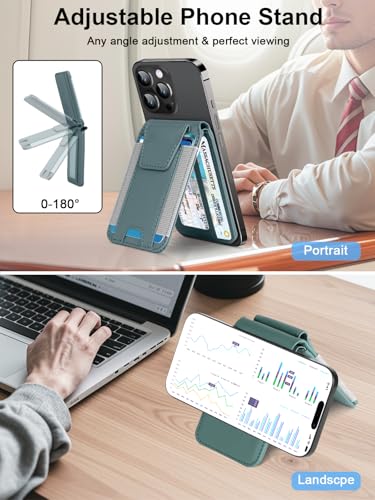 for MagSafe Wallet Works with Apple Find My, Strongest Magnetic Wallet - color: Gray