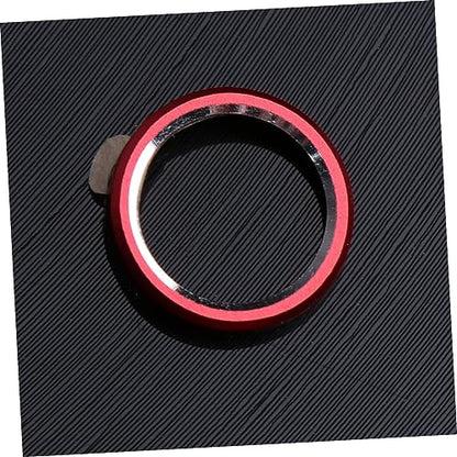 3pcs Metal Camera Lens Protector for Scratch Easy Application Compatible Coverage Lens Guard Circle - color: Red