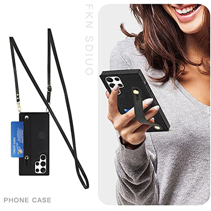 CCSmall Crossbody Case for Samsung Galaxy S23 Ultra w Card Holder KB Black - color: Black, size: Galaxy S23 Ultra